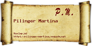 Pilinger Martina névjegykártya